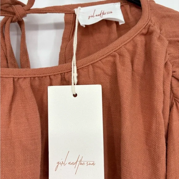 GIRL AND THE SUN EMORY QUARTER LENGTH PUFF SLEEVE CROP TOP - Picture 6 of 13